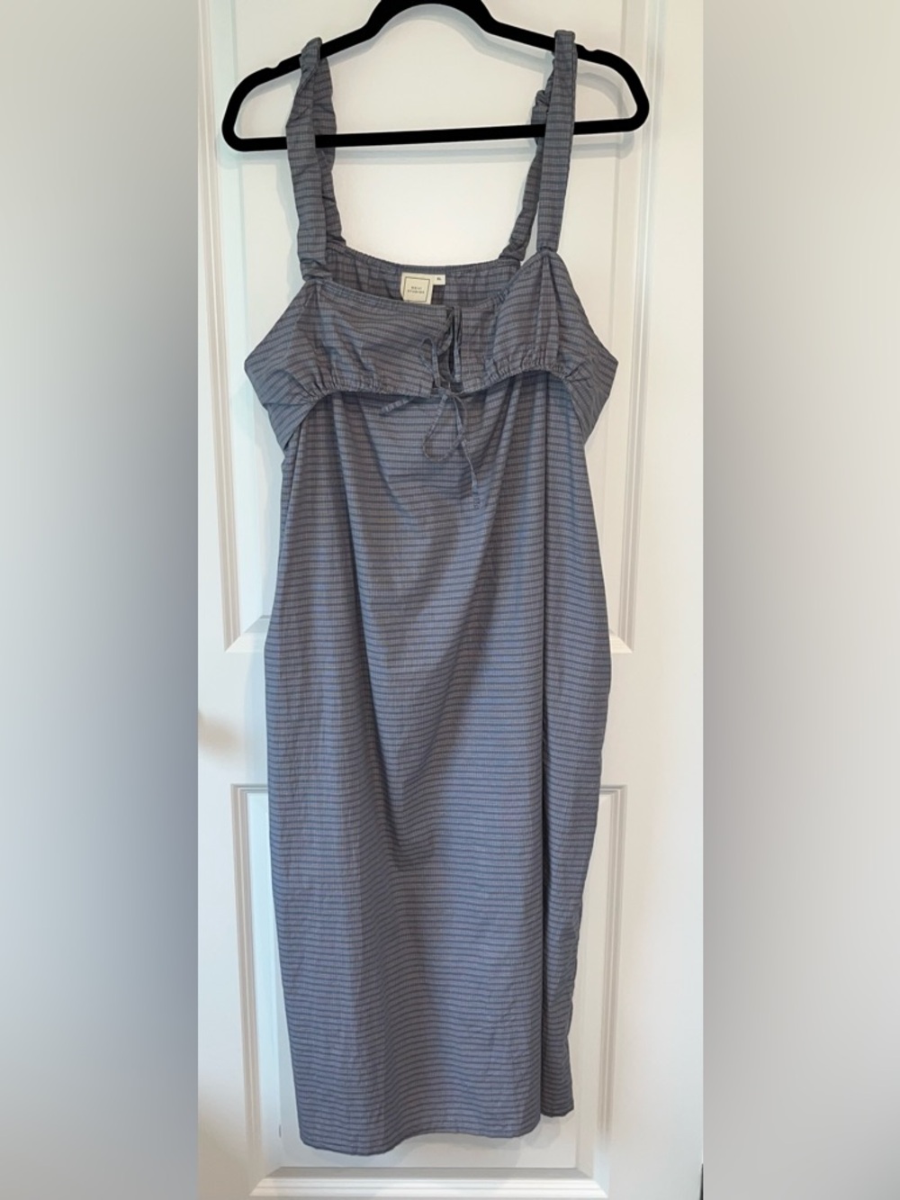 DEIJI STUDIOS 2000’s Inspired Sundress Plaid Organic Cotton Midi Size XL